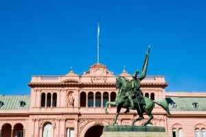 Pink house, official house of the president of Argentina.